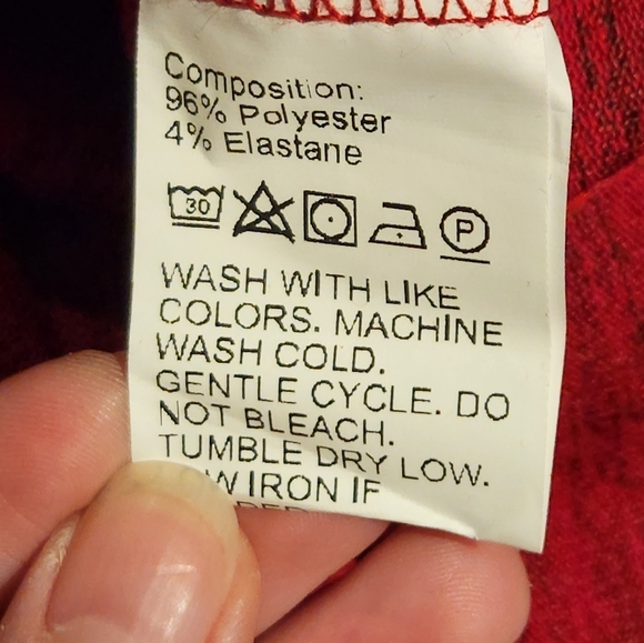 Red Wrap Front Shein Top - Picture 7 of 7